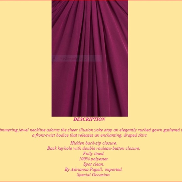 Adrianna Papell embellished jewel Neckline sleeveless chiffon gown - Picture 4 of 5